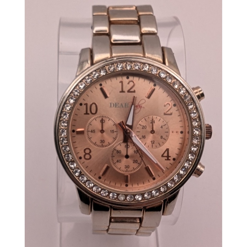 Dear Ruby‎ Rose Gold Dial Rose Gold Stainless Women's Watch, New Battery